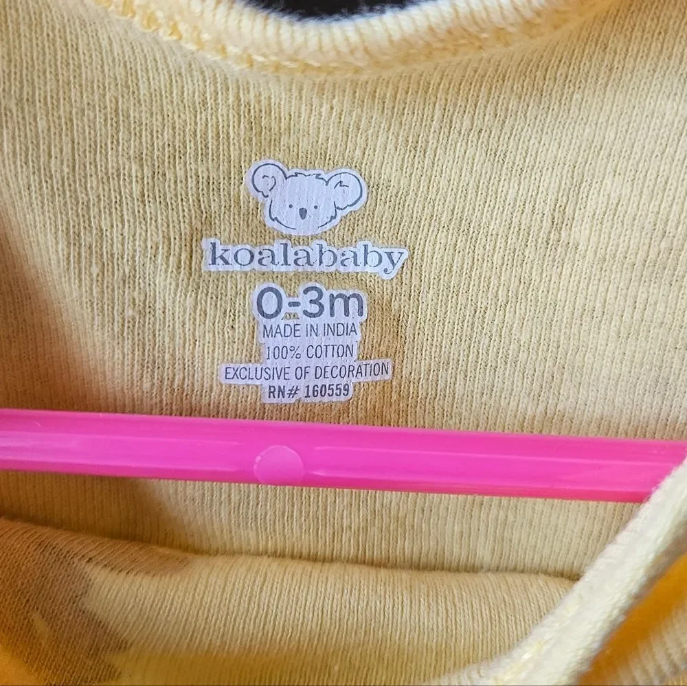 Koala Kids Yellow Surf Days Bodysuit